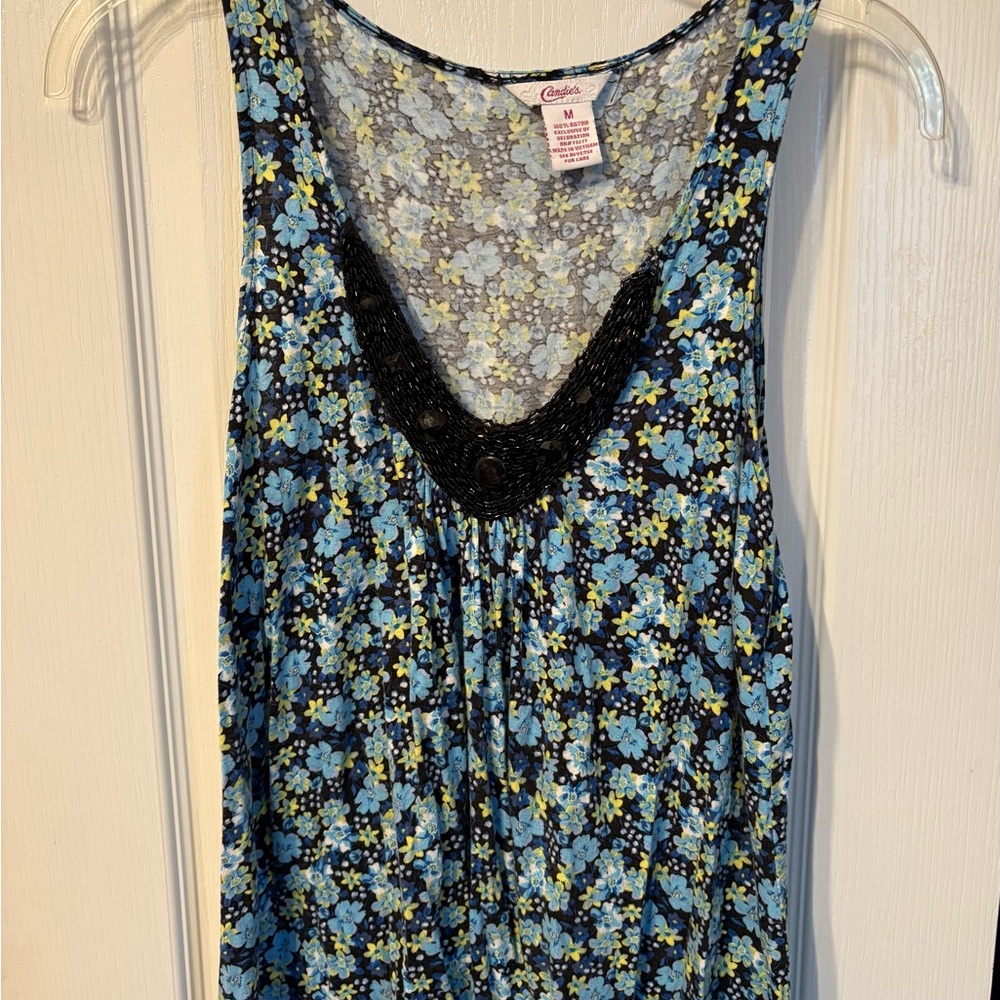 Candie's Blue Floral Blouse